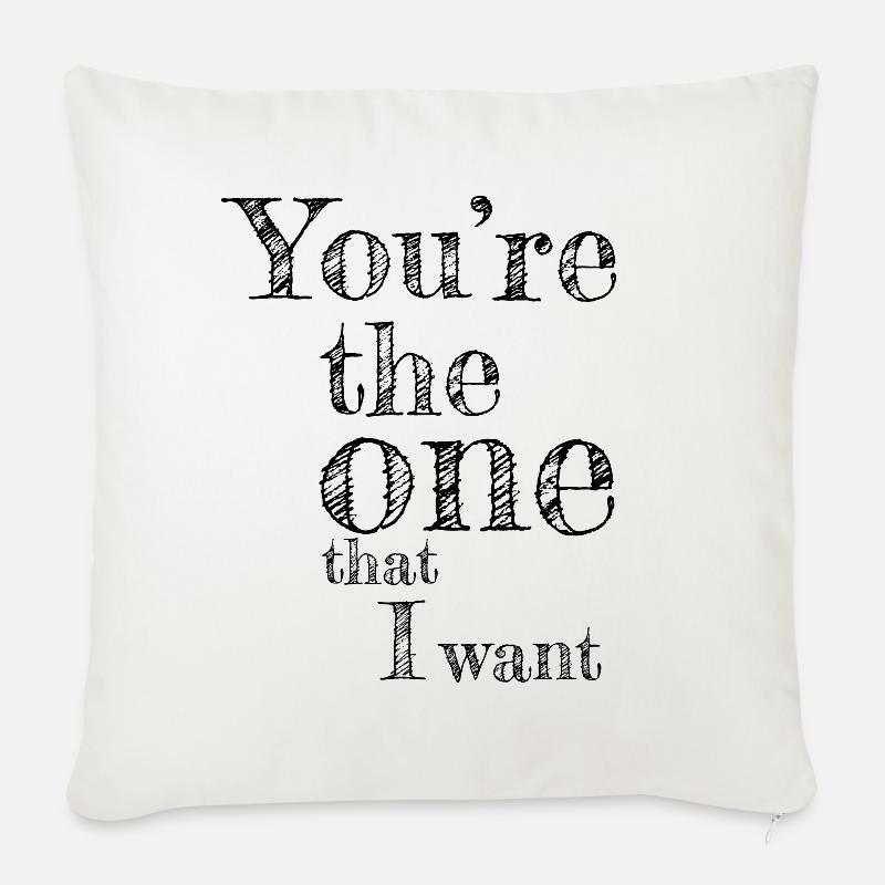 Chanson D'Amour Motif Complémentaire Couples - Housse de coussin décorative 45 x 45 cm - blanc nature