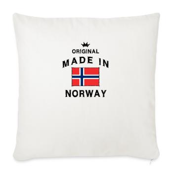 Norway norwegian flag flag - Sofa pillowcase 17,3'' x 17,3'' (45 x 45 cm) - natural white - Front