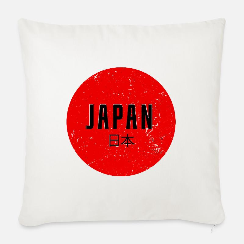 Japan - Sofakissenbezug 45 x 45 cm - Naturweiß 