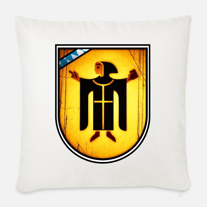 München's Mönch - Sofakissenbezug 45 x 45 cm - Naturweiß 