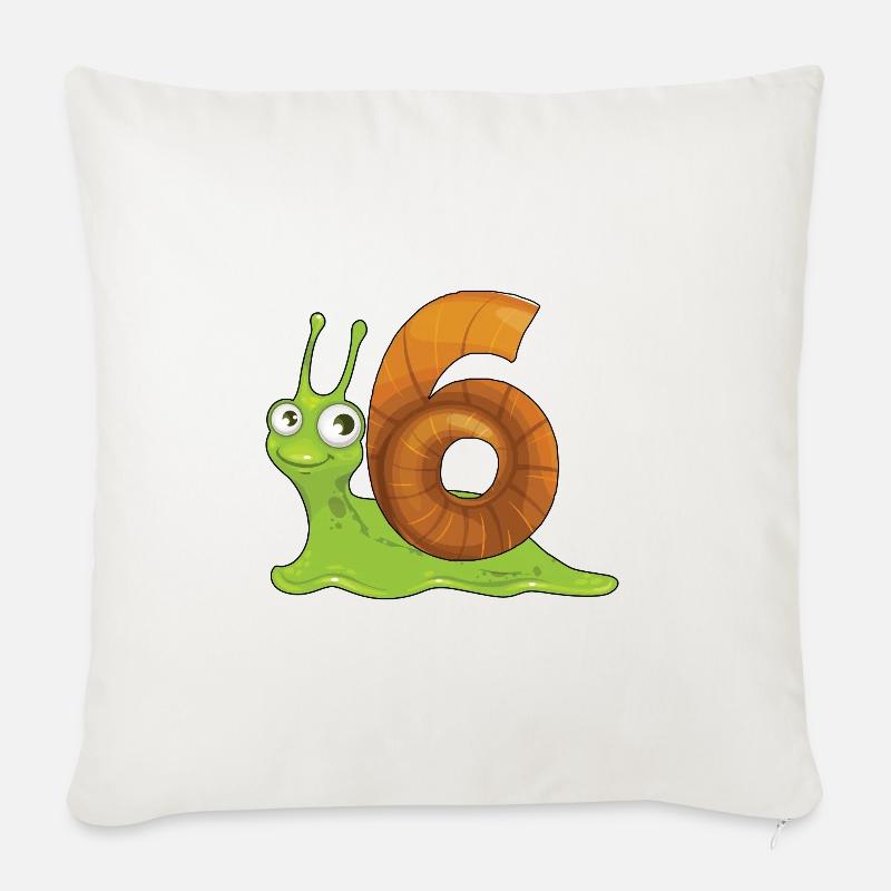 6. Geburtstag Mädchen Junge 6 Jahre Geschenk - Sofakissenbezug 45 x 45 cm - Naturweiß 