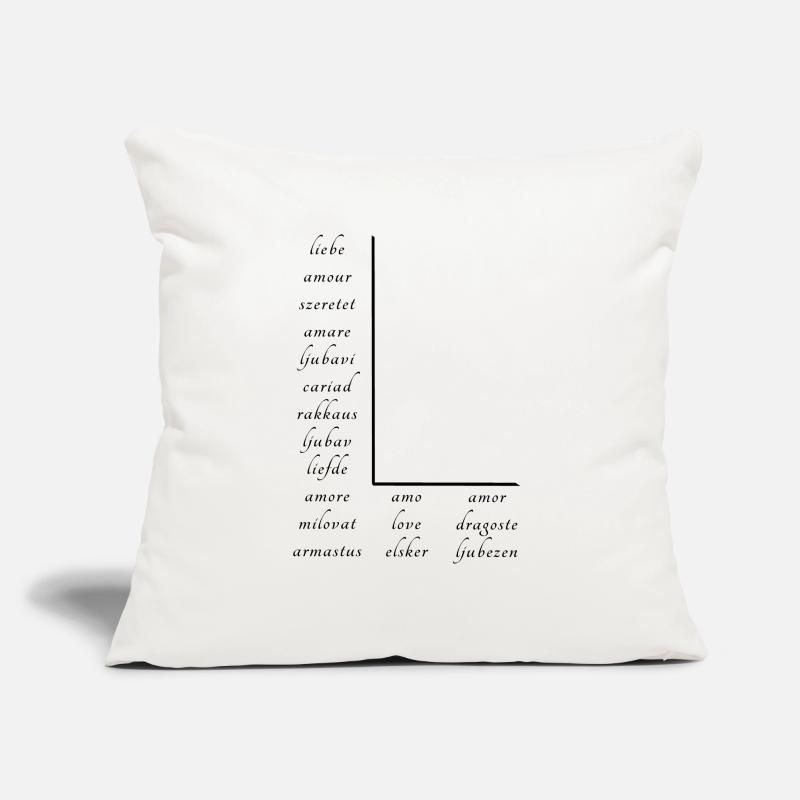 Love on many different languages Sofa pillowcase 17,3'' x 17,3'' (45 x 45 cm)
