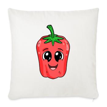 Paprika - Sofakissenbezug 45 x 45 cm - Naturweiß  - Vorne