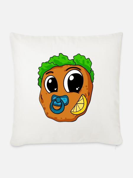 Baby Schnitzel - Sofakissenbezug 45 x 45 cm - Naturweiß
