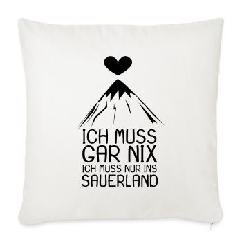 Sauerland Nordrhein-Westfalen - Sofakissenbezug 45 x 45 cm - Naturweiß  - Vorne