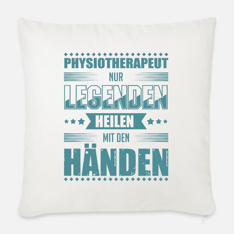 Physiotherapeut Geschenkideen - Sofakissenbezug 45 x 45 cm - Naturweiß