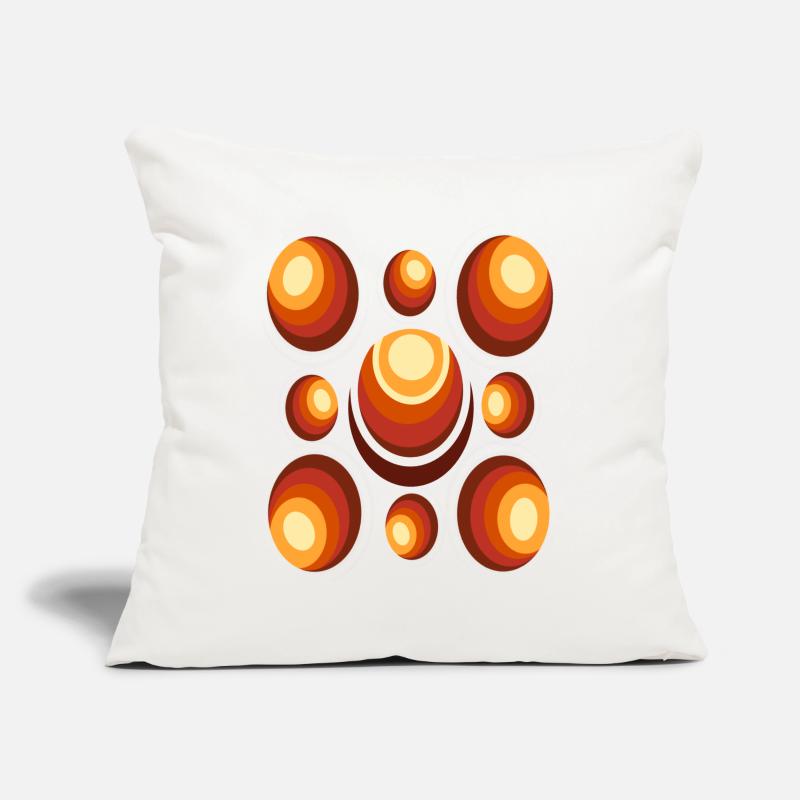 70s Wallpaper Pattern Retro Circle Pattern Sofa pillowcase 17,3'' x 17,3'' (45 x 45 cm)