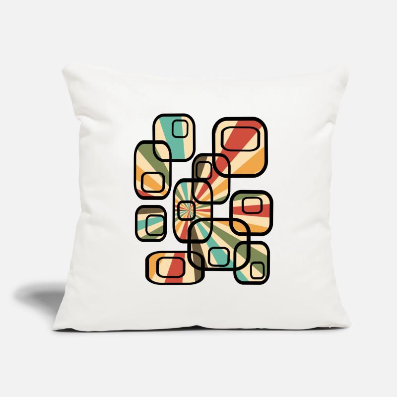 70s wallpaper pattern cuboid retro pattern Sofa pillowcase 17,3'' x 17,3'' (45 x 45 cm)