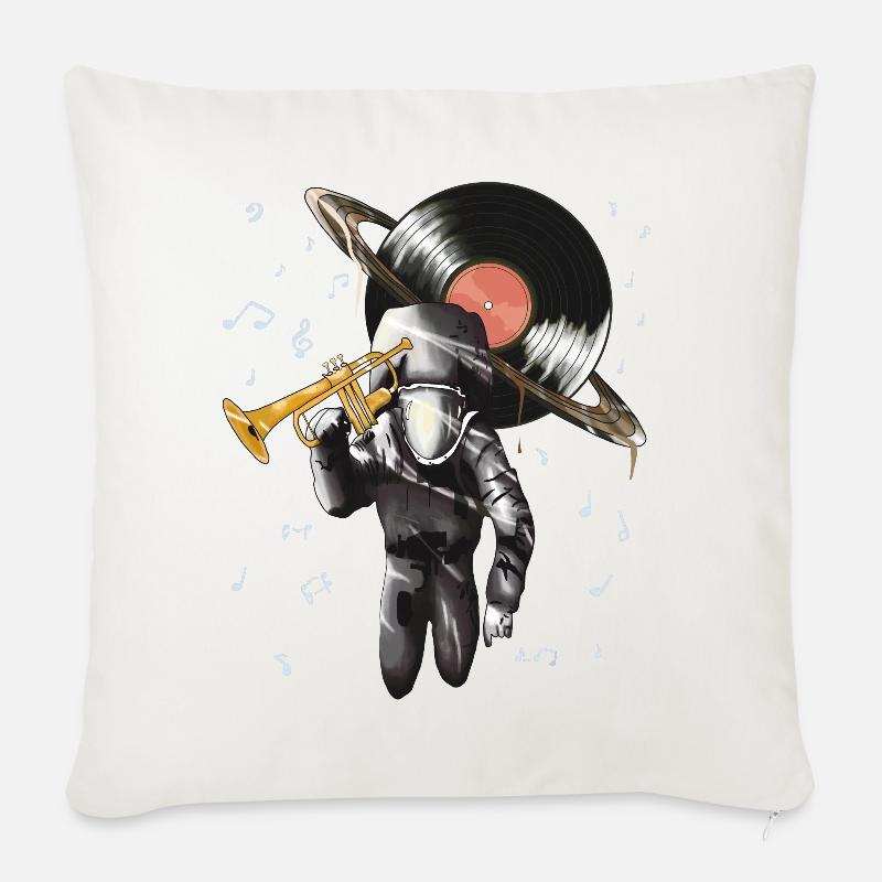 Space DJ Alien Kunsthandwerk - Sofakissenbezug 45 x 45 cm - Naturweiß 