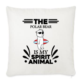 Polar Bear Polar Bear Bear - Sofa pillowcase 17,3'' x 17,3'' (45 x 45 cm) - natural white - Front