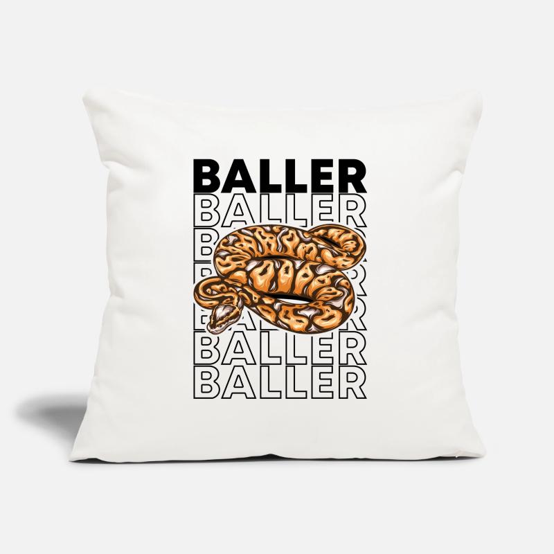 Ball Python 80's Style Baller Royal Python Snake Housse de coussin décorative 45 x 45 cm