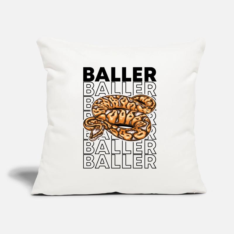 Ball Python 80's Style Baller Royal Python Snake Housse de coussin décorative 45 x 45 cm