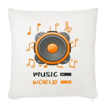 jukebox to world off - Sofa pillowcase 17,3'' x 17,3'' (45 x 45 cm) - natural white - Front
