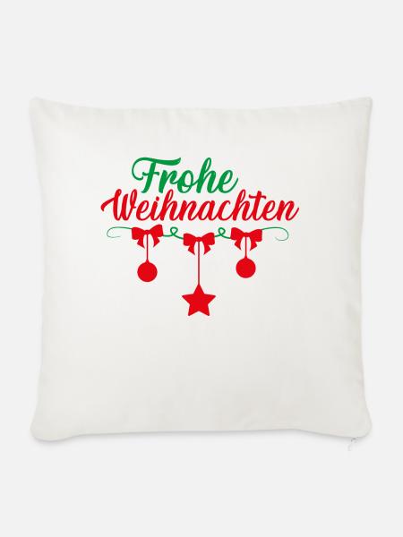 weihnachten - Sofakissenbezug 45 x 45 cm - Naturweiß