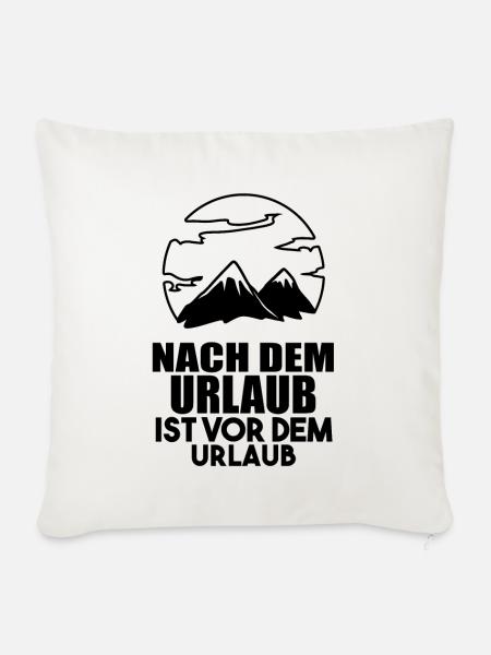 Urlaub - Sofakissenbezug 45 x 45 cm - Naturweiß 