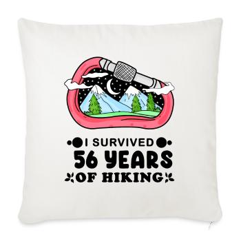 Berg Wanderer 56. Geburtstag 56 Jahre alt Geschenk - Sofakissenbezug 45 x 45 cm - Naturweiß  - Vorne