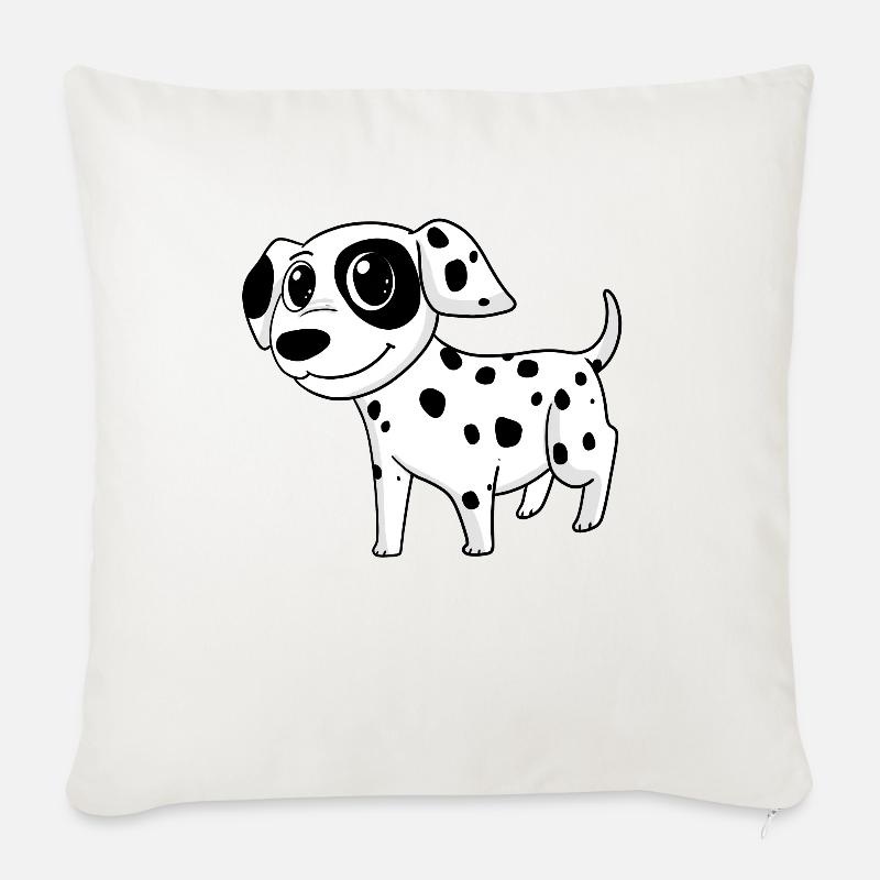 Dalmatiner Hunderasse Hund Hunde - Sofakissenbezug 45 x 45 cm - Naturweiß