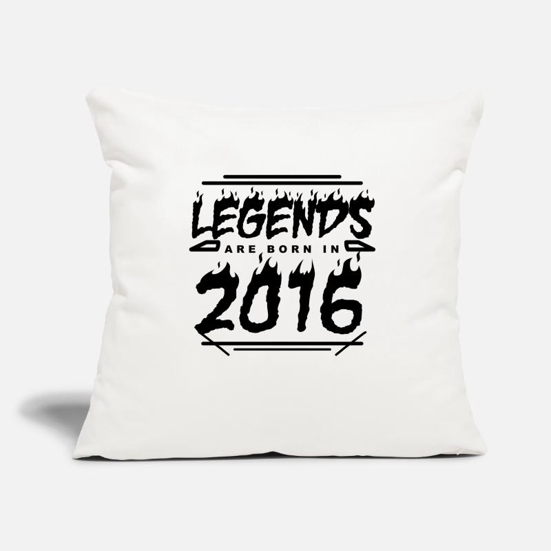 2016 - Année de construction 2016 - Année de construction 2016 Housse de coussin décorative 45 x 45 cm