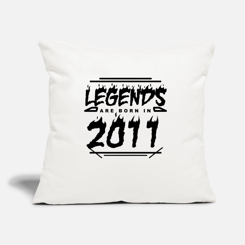 2011 - Année de construction 2011 - Année de construction 2011 Housse de coussin décorative 45 x 45 cm