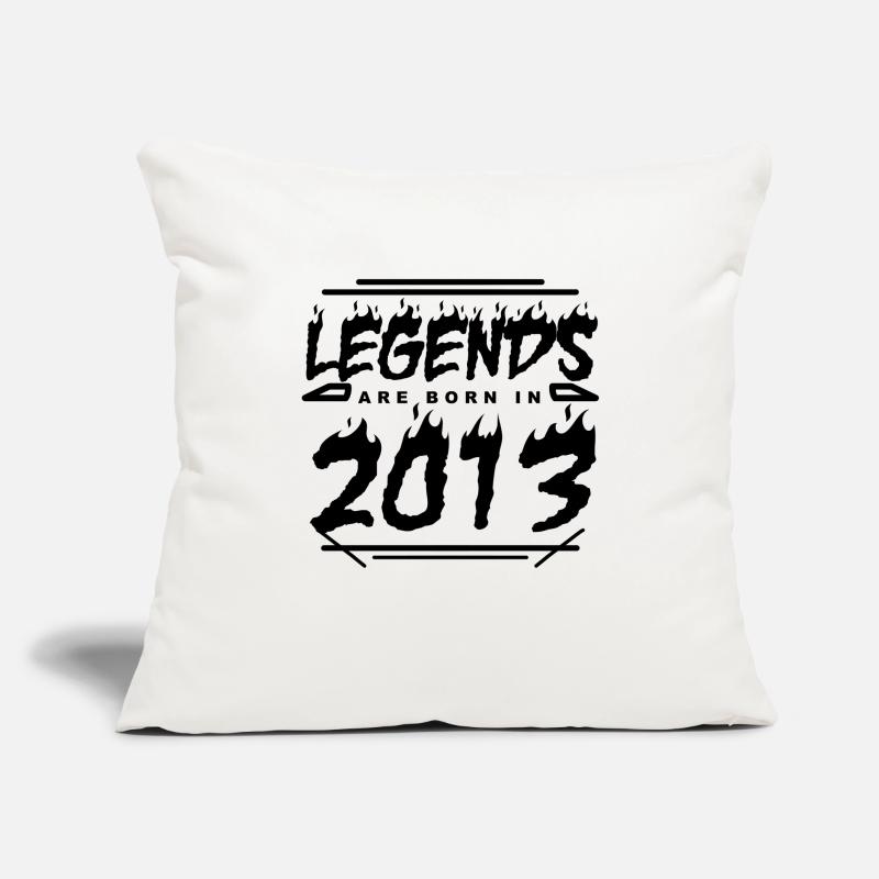 2013 - Année de construction 2013 - Année de construction 2013 Housse de coussin décorative 45 x 45 cm