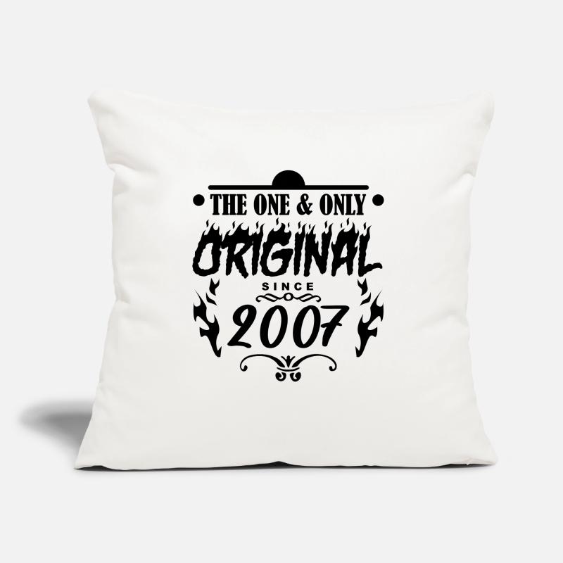 2007 - Année de construction 2007 - Année de construction 2007 Housse de coussin décorative 45 x 45 cm