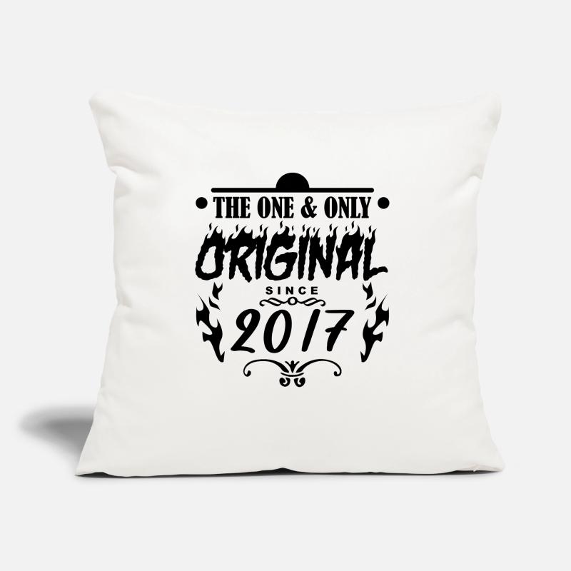 2017 - Année de construction 2017 - Année de construction 2017 Housse de coussin décorative 45 x 45 cm