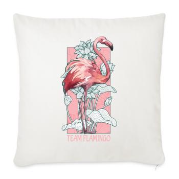 Team Flamingo Watercolor Watercolor Animals - Sofa pillowcase 17,3'' x 17,3'' (45 x 45 cm) - natural white - Front