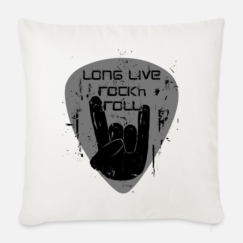 Lang Lebe Rock 'n' Roll - Sofakissenbezug 45 x 45 cm - Naturweiß