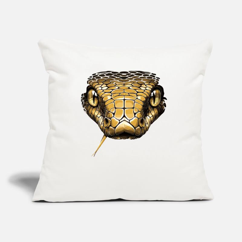 Serpent Python Cobra Mamba Serpent à sonnettes Serpent Housse de coussin décorative 45 x 45 cm