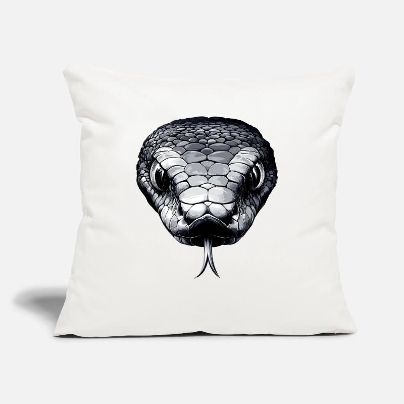 Serpent Python Cobra Mamba Serpent à sonnettes Serpent Housse de coussin décorative 45 x 45 cm
