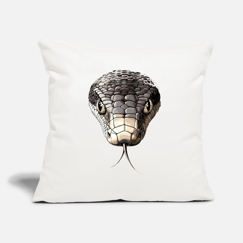 Serpent Python Cobra Mamba Serpent à sonnettes Serpent Housse de coussin décorative 45 x 45 cm