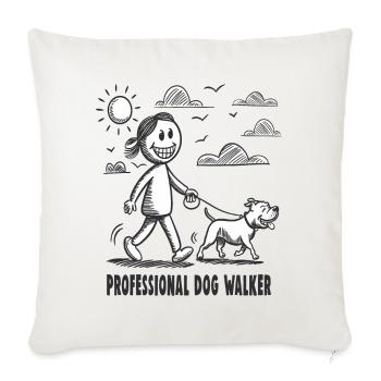 Pitbull Pet Dog Amoureux des animaux - Housse de coussin décorative 45 x 45 cm - blanc nature - Devant