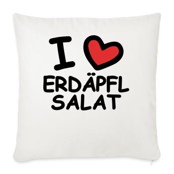 I Love Potato Salad - Sofa pillowcase 17,3'' x 17,3'' (45 x 45 cm) - natural white - Front
