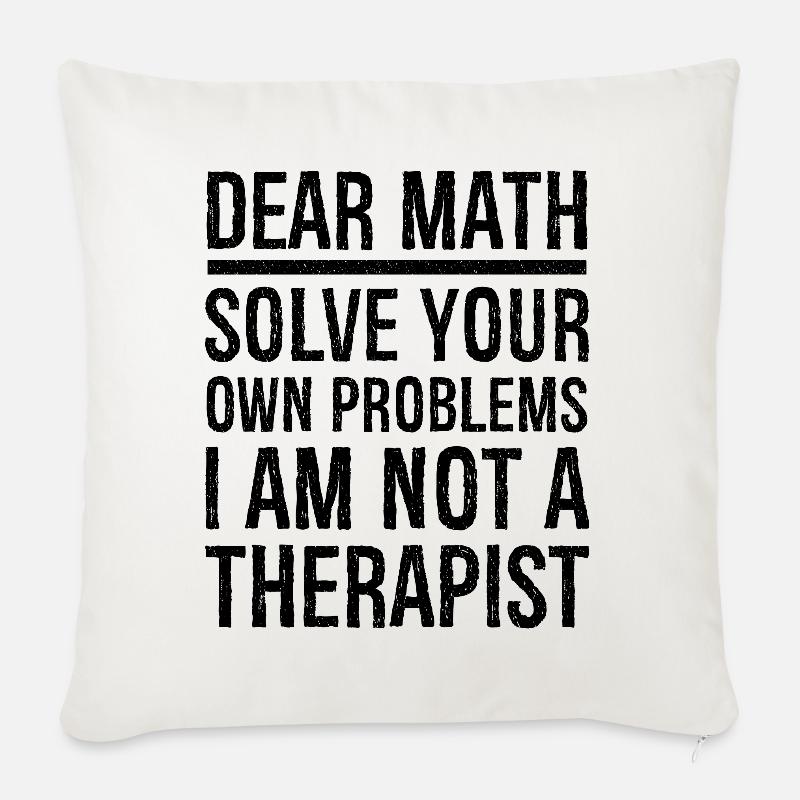 dear math funny - Sofakissenbezug 45 x 45 cm - Naturweiß 