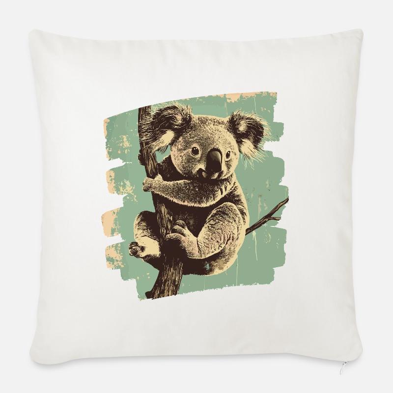 Koala - Sofakissenbezug 45 x 45 cm - Naturweiß 
