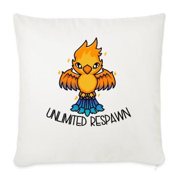 Réapparition illimitée – Dessin animé du Phénix mignon - Housse de coussin décorative 45 x 45 cm - blanc nature - Devant