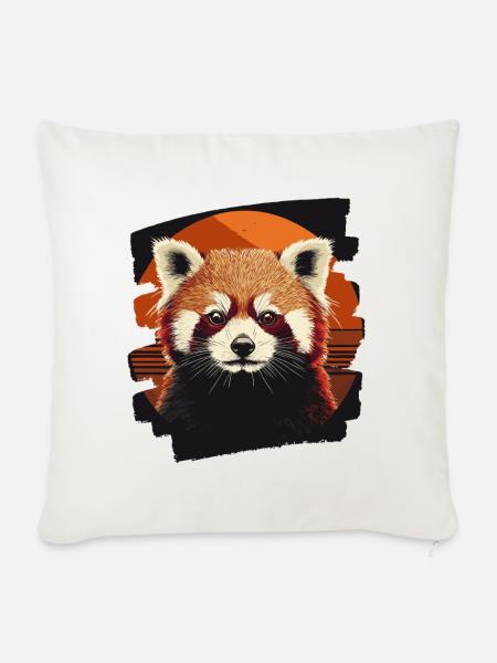 Roter Panda - Sofakissenbezug 45 x 45 cm - Naturweiß