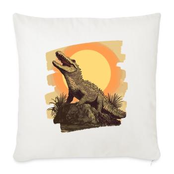Crocodile Retro - Sofa pillowcase 17,3'' x 17,3'' (45 x 45 cm) - natural white - Front