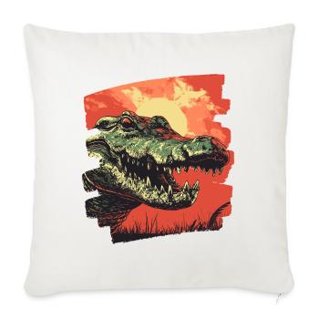 Crocodile - Sofa pillowcase 17,3'' x 17,3'' (45 x 45 cm) - natural white - Front
