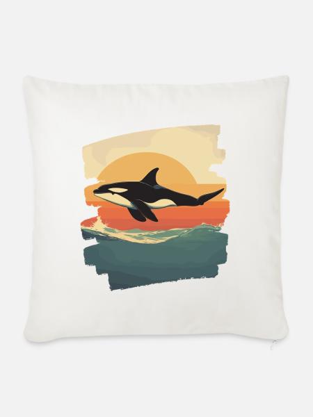 Orca - Sofakissenbezug 45 x 45 cm - Naturweiß 