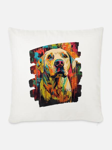 Labrador - Sofakissenbezug 45 x 45 cm - Naturweiß 