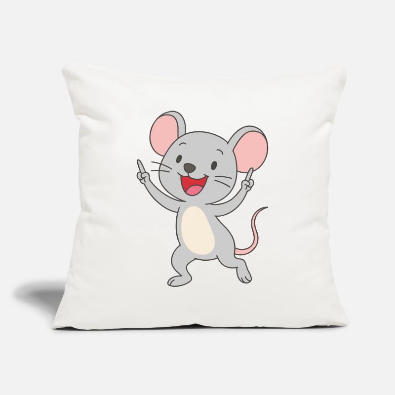 Dancing fun mouse Sofa pillowcase 17,3'' x 17,3'' (45 x 45 cm)