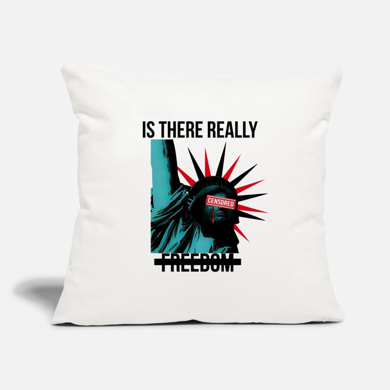 Rebellious Statue with Censorship Elements Sofa pillowcase 17,3'' x 17,3'' (45 x 45 cm)