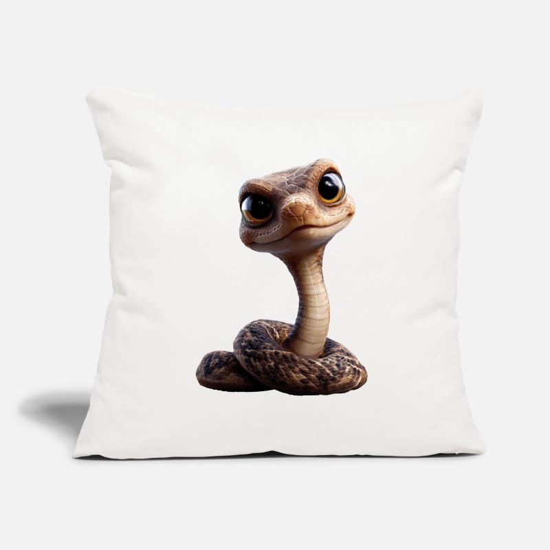 Schlange Python Kobra Klapperschlange Schlangen Sofakissenbezug 45 x 45 cm