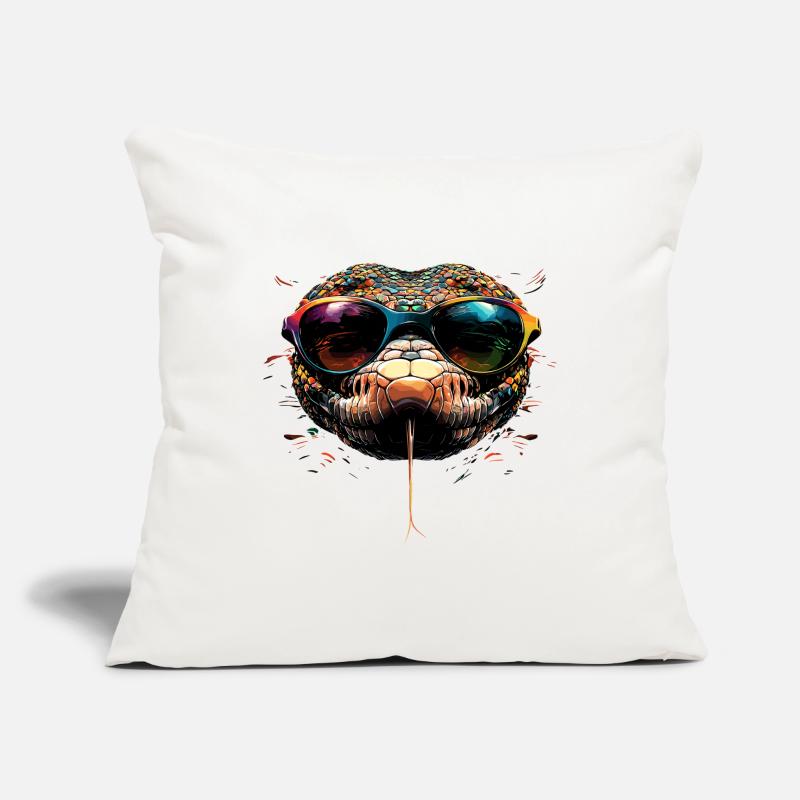 Schlange Python Kobra Klapperschlange Schlangen Sofakissenbezug 45 x 45 cm