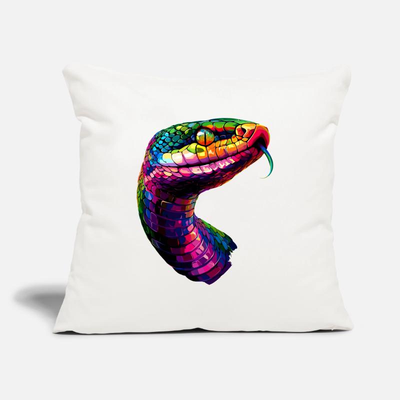 Schlange Python Kobra Klapperschlange Schlangen Sofakissenbezug 45 x 45 cm