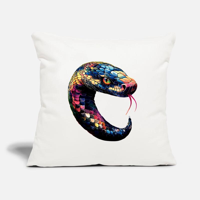 Schlange Python Kobra Klapperschlange Schlangen Sofakissenbezug 45 x 45 cm