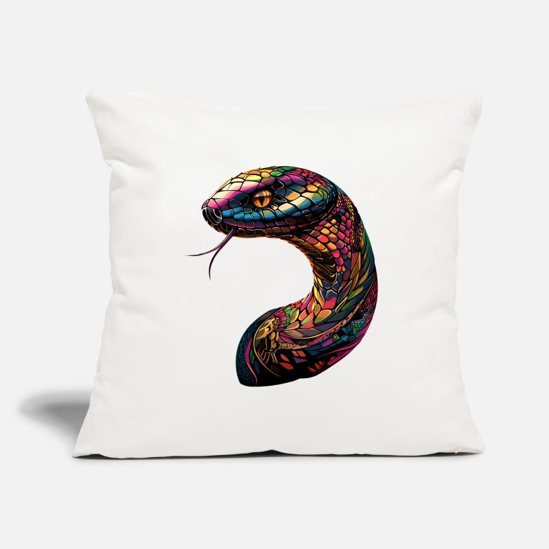 serpent, python, cobra, serpent à sonnettes, serpents Housse de coussin décorative 45 x 45 cm