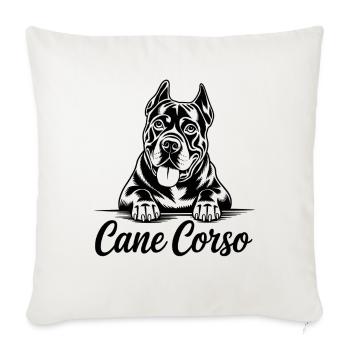 Cane Corso Dog Lover Design for Animal Lovers - Sofa pillowcase 17,3'' x 17,3'' (45 x 45 cm) - natural white - Front