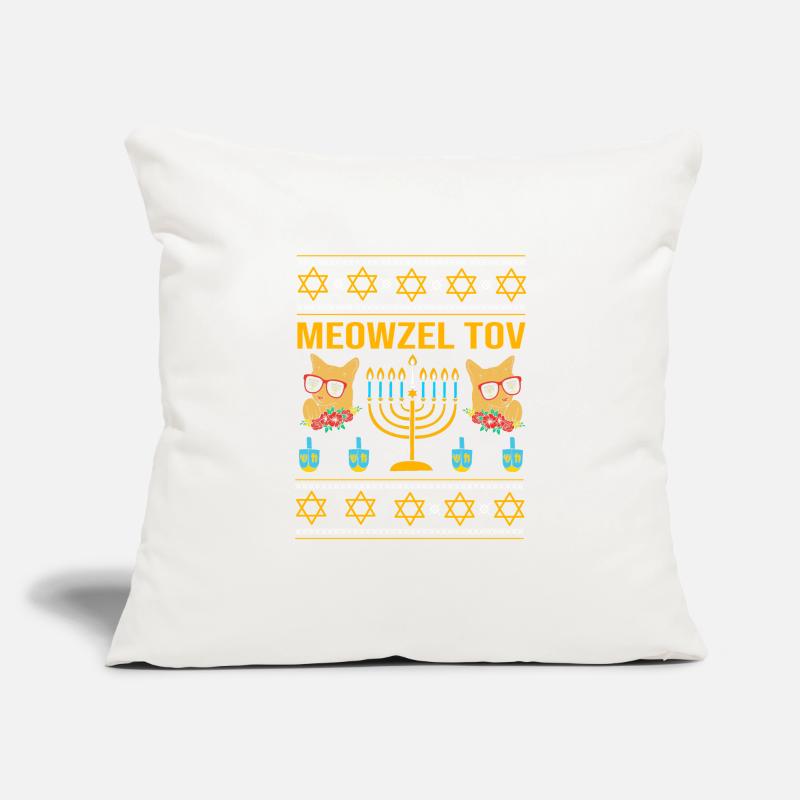 Hanoukka Hanoukka Hanoukka Housse de coussin décorative 45 x 45 cm